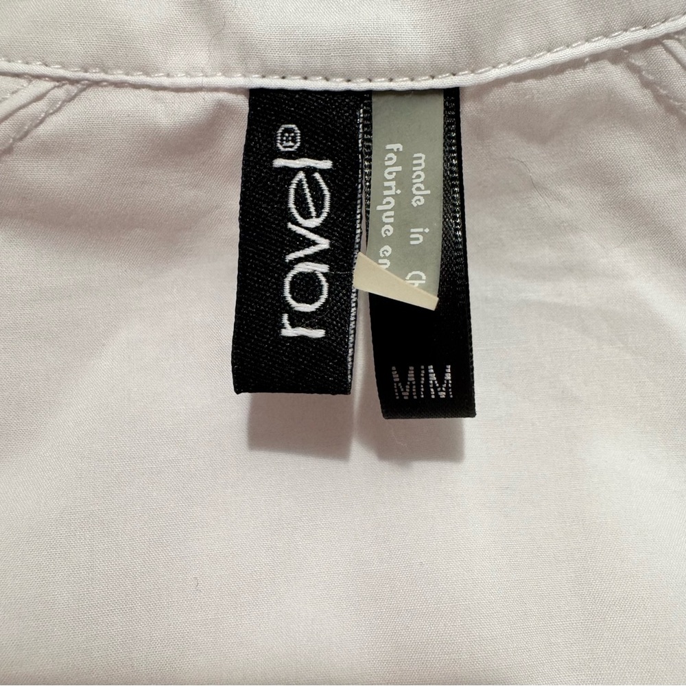 RAVEL Bow Back 100% Cotton Button Front Dress Shirt WHITE / MEDIUM - Picture 13 of 14